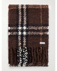 Burberry - Fringe-Detail Alpaca And Wool-Blend Bouclé Scarf - Lyst