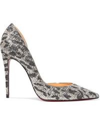 Christian Louboutin Iriza Metallic Court Shoes