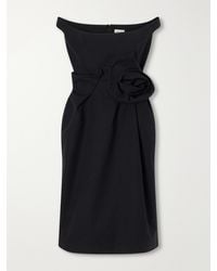 Magda Butrym - Floral-Appliquéd Off-The-Shoulder Cotton Midi Dress - Lyst