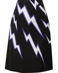 Prada Bedruckter Rock Aus Baumwollpopeline - Lila