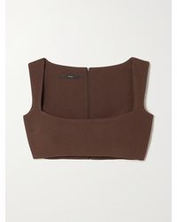 Alex Perry - Rae Cropped Crepe Top - Lyst