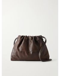 Brunello Cucinelli - Monili-Embellished Lizard-Effect Leather Shoulder Bag - Lyst