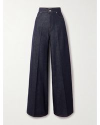 Max Mara - Jean Large Taille Haute Carmine - Lyst