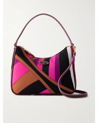 PUCCI - Leather-Trimmed Printed Padded Shell Shoulder Bag - Lyst