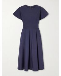 Rosie Assoulin - Buttercup Pleated Cotton-Taffeta Midi Dress - Lyst
