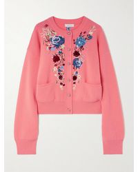 Rabanne - Embroidered Crystal-Embellished Wool And Cashmere-Blend Cardigan - Lyst