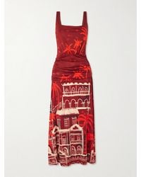 Johanna Ortiz - Plant Of Joy Draped Printed Satin-Jersey Maxi Dress - Lyst