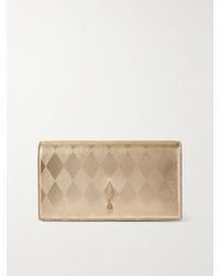 Christian Louboutin - Bettina Clutch Aus Metallic-Leder Mit Argyle-Muster - Lyst