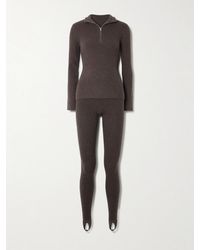 arch4 - Ella Ribbed Cashmere Half-Zip Sweater And Leggings Ski Set - Lyst