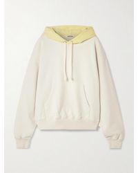 AURALEE - Two-Tone Cotton-Jersey Hoodie - Lyst