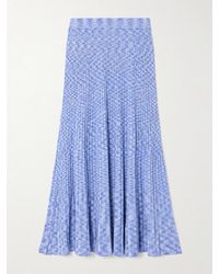 Zimmermann - Mouline Ribbed-Knit Midi Skirt - Lyst