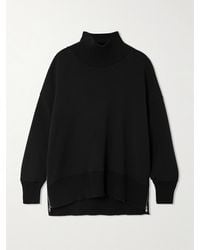 Varley - Barker Oversized-Sweatshirt Aus Stretch-Jersey Mit Reißverschlüssen Und Stehkragen - Lyst