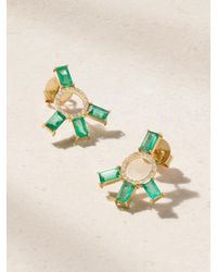 Ileana Makri - Ohrringe Aus 18 Karat Mit Smaragden Und Diamanten - Lyst