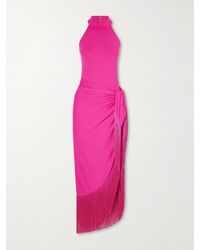 ‎Taller Marmo - Knossos Fringed Swimsuit And Pareo Set - Lyst