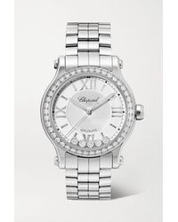 Chopard Happy Sport Automatic 33mm Stainless Steel And Diamond Watch - Grey