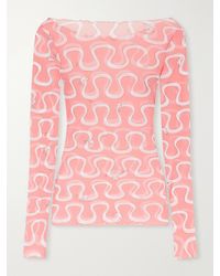 PUCCI - Printed Stretch-Tulle Top - Lyst