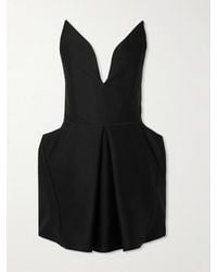Maticevski - Le Petite Strapless Pleated Wool And Silk-Blend Mini Dress - Lyst