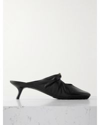 Loewe - Pebble Mules Aus Leder Mit Cut-Out Und Verzierung - Lyst