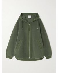 Varley - Fey Oversized-Jacke Aus Recyceltem Fleece Mit Jersey-Besätzen Und Kapuze - Lyst