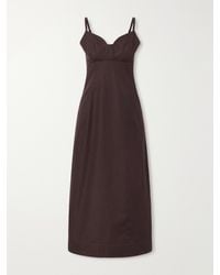 Co. - Bustier Cut Tton-Poplin Midi Dress - Lyst