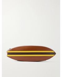 STAUD - Surfboard Striped Leather Clutch - Lyst