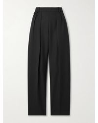 KHAITE - Pantalon Fuselé En Laine À Plis Dugan - Lyst