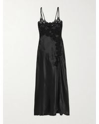 Loretta Caponi - Giadette Lace-Trimmed Silk-Satin Gown - Lyst