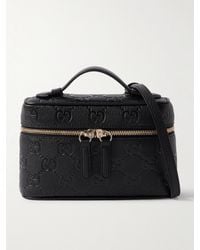 Gucci - Sac Porté Épaule En Cuir Texturé Gaufré Gg Emblem Mini - Lyst