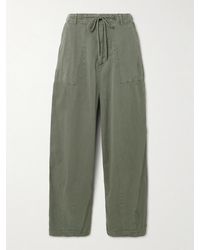 James Perse - Cotton-Blend Tapered Pants - Lyst