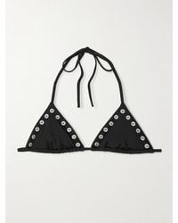 STAUD - Lido Embellished Triangle Bikini Top - Lyst