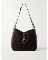 Nili Lotan - Anita Suede And Leather Shoulder Bag - Lyst