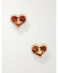 Vivienne Westwood - Petra-Tone, Crystals And Mother-Of-Pearl Earrings - Lyst