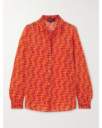 Gucci - Printed Chiffon Shirt - Lyst