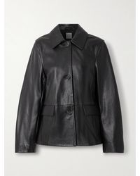 TOTEME - Paneled Textured-Leather Jacket - Lyst