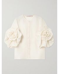 Carolina Herrera - Gathered Silk Blouse - Lyst