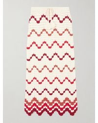 Escvdo - Safi Scalloped Crocheted Cotton Midi Skirt - Lyst