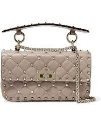 Valentino Garavani The Rockstud Spike Small Quilted Leather Shoulder Bag - Multicolour