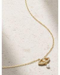PERSÉE - Evil Eye Kette Aus 18 Karat Mit Diamanten - Lyst