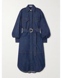 Zimmermann - Denim Midi Shirt Dress - Lyst