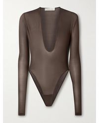 Zimmermann - Dawning Stretch-Mesh Bodysuit - Lyst