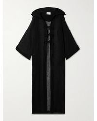 Lisa Marie Fernandez - Hooded Crinkled Linen-Blend Gauze Kaftan - Lyst