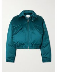 Victoria Beckham - Padded Cotton-Blend Sateen Down Bomber Jacket - Lyst