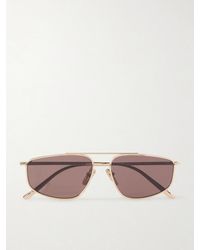 Prada - Aviator-Style-Tone Sunglasses - Lyst
