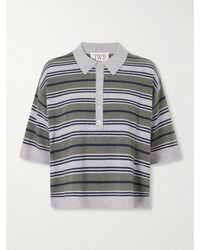 Twp - Striped Cashmere Polo Sweater - Lyst