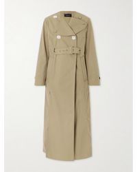 Simone Rocha - Doppelreihiger Trenchcoat Aus Canvas Aus Einer Baumwollmischung Mit Gürtel Und Verzierungen - Lyst