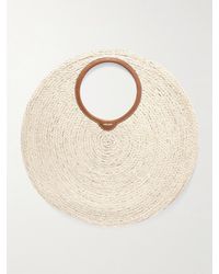 Cult Gaia - Sac Porté Épaule En Raphia À Finitions En Cuir Amun Large - Lyst