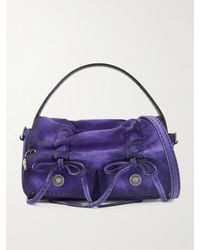Acne Studios - Micro Distressed Suede Shoulder Bag - Lyst