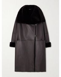 TOTEME - Paneled Shearling Coat - Lyst