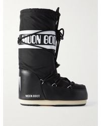 Moon Boot - Icon Shell And Leather-Like Snow Boots - Lyst