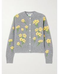 BERNADETTE - Nona Floral-Jacquard Wool-Blend Bouclé Cardigan - Lyst